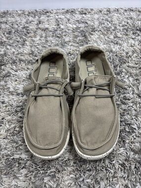 Hey Dude Wendy Grey Womens Size 7 Canvas Slip On Shoes